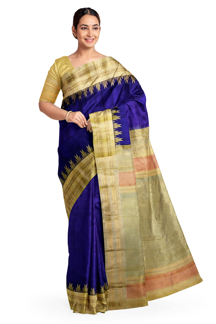 Gadwal pure silk saree in purple