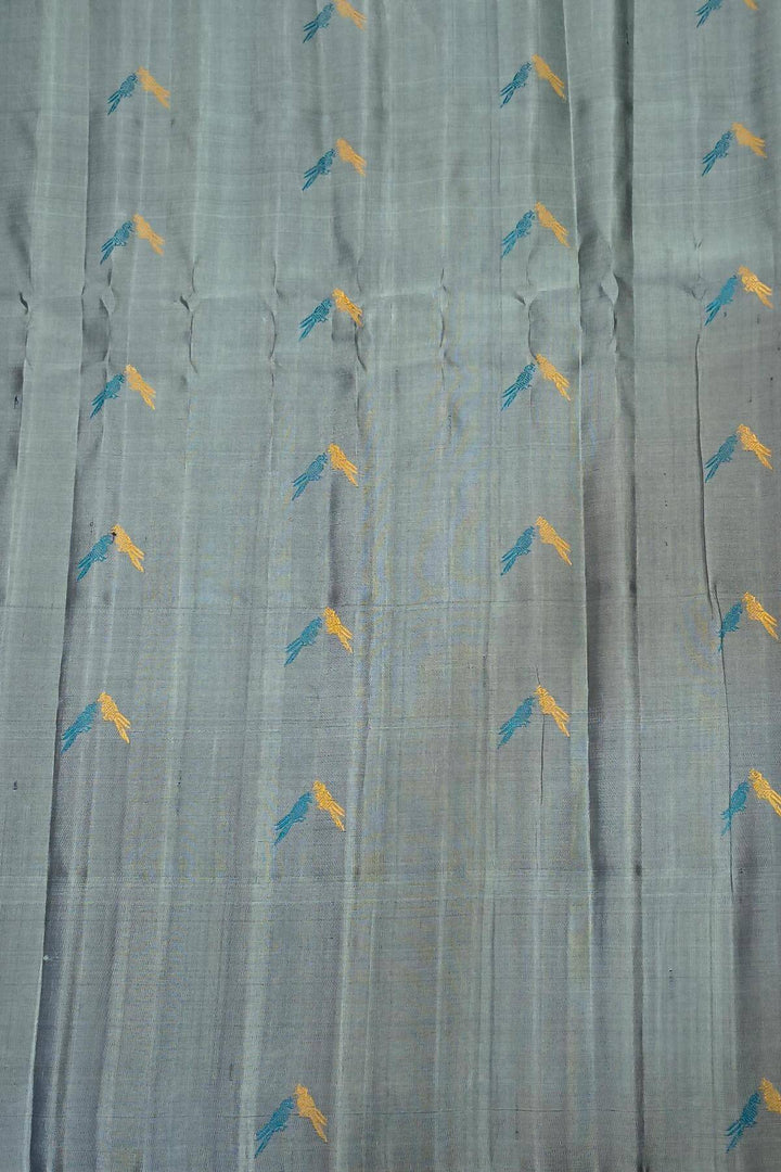 Gadwal pure silk saree in sage green