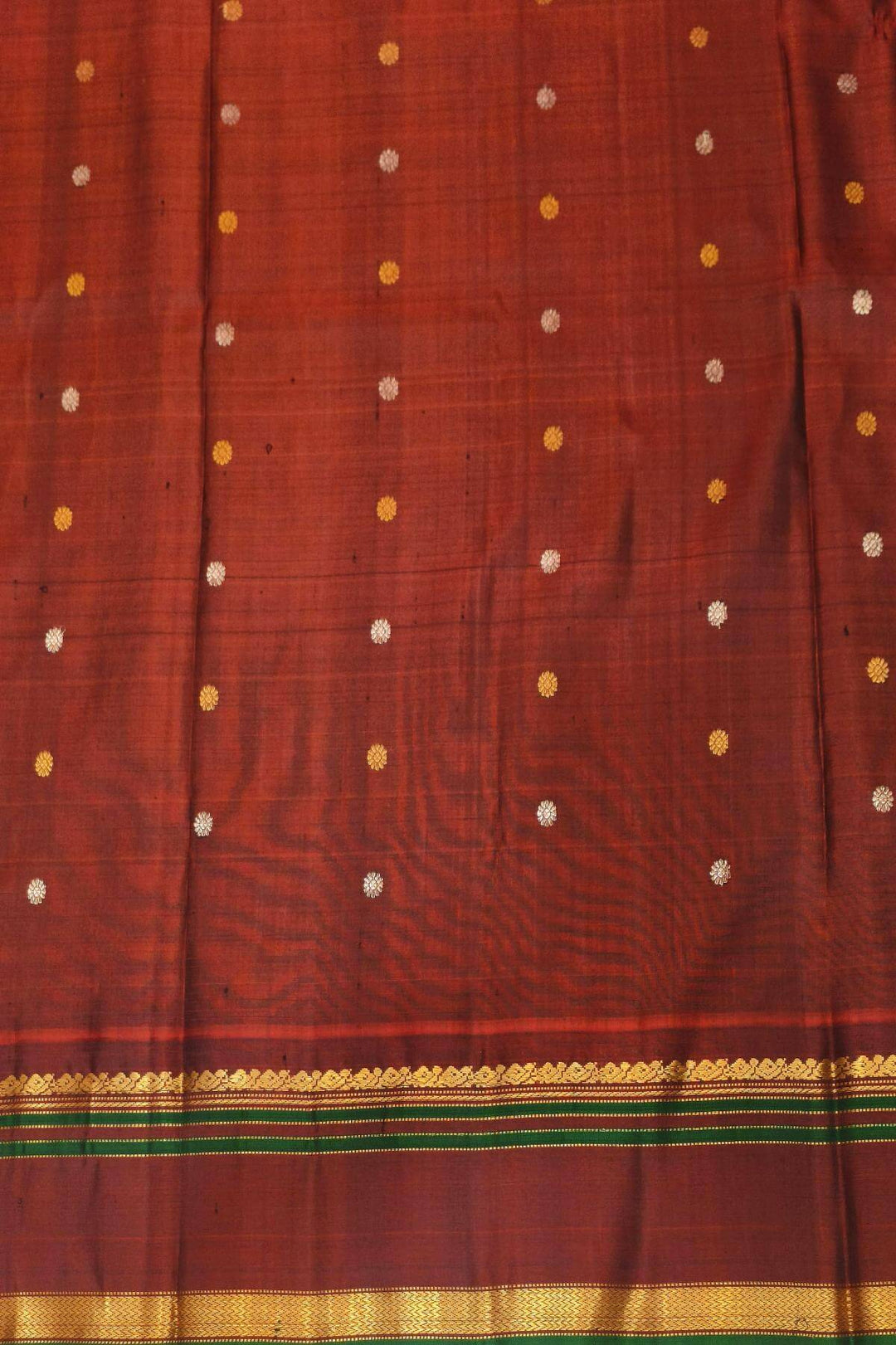 Gadwal pure silk saree in ananda blue in fine checks  with  gold & silver  buttis