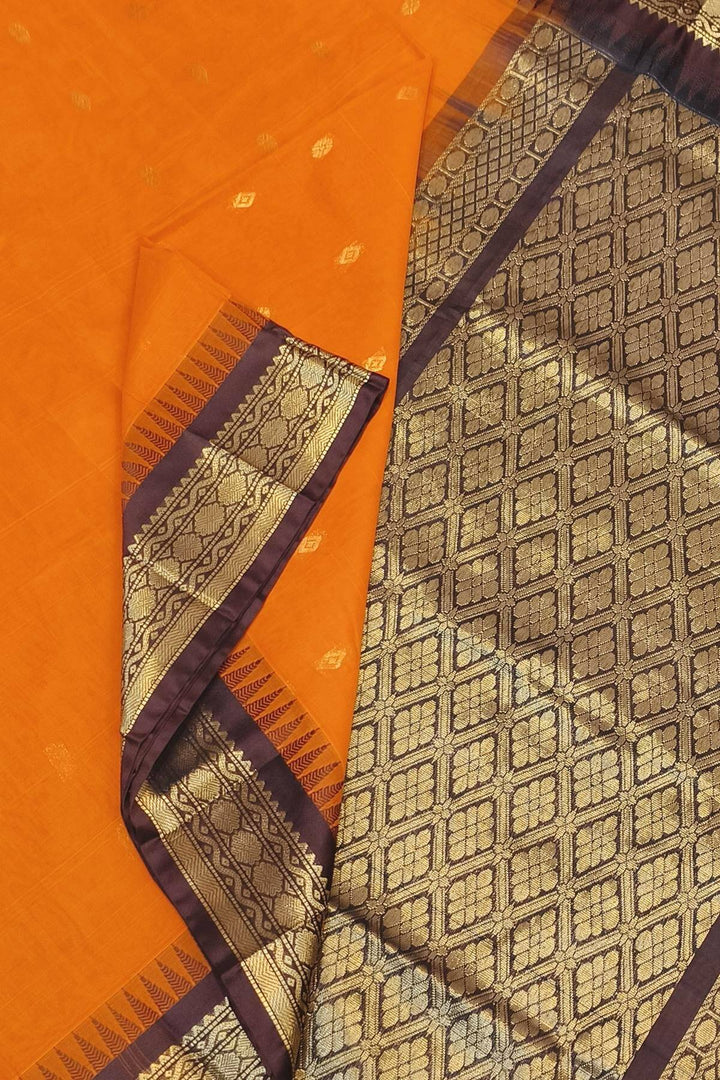 Gadwal cotton silk saree with buttis
