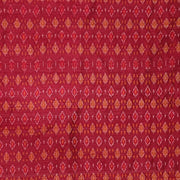 Handwoven Ikat pure silk fabric in  maroon in dupion finish