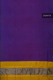 Handloom ikat silk cotton salwar suit material in mustard