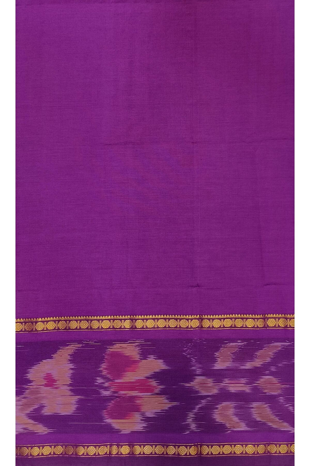 Handloom ikat silk cotton salwar suit material in purple