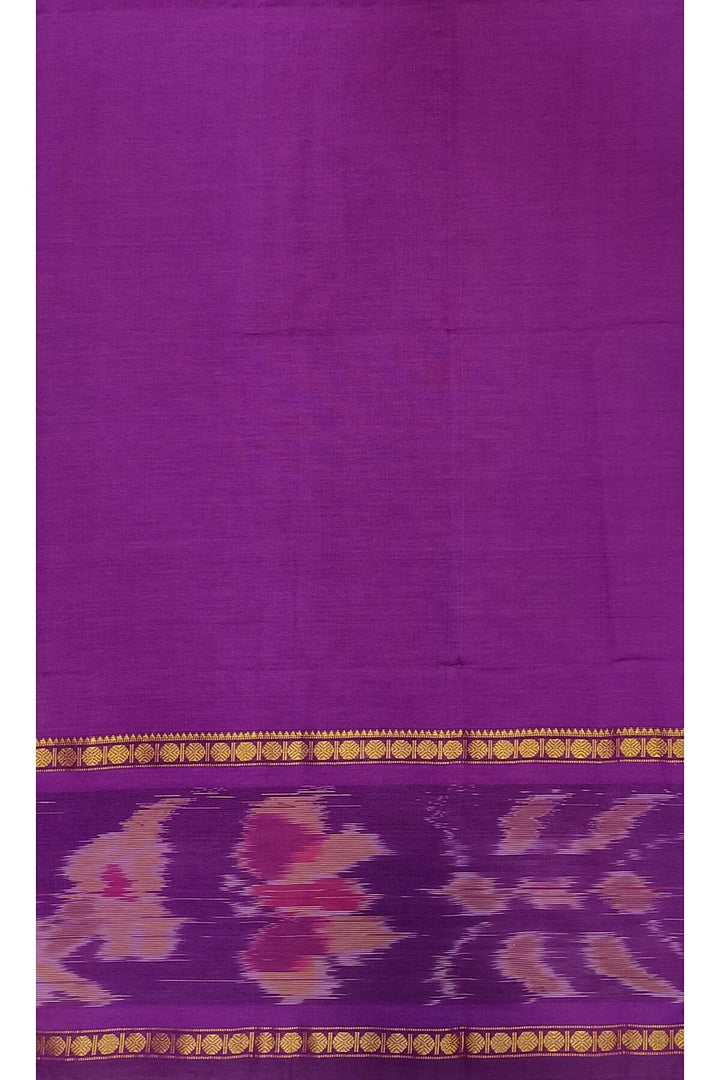Handloom ikat silk cotton salwar suit material in purple