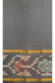 Handloom ikat silk cotton salwar suit material in bluish grey
