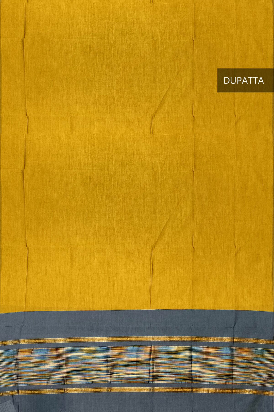Handloom ikat silk cotton salwar suit material in bluish grey