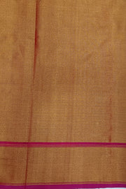 Ikat silk tissue saree in mustard in navratan pattern
