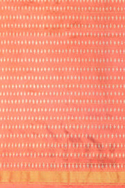 Ikat pure silk saree in wine with checks & buttis