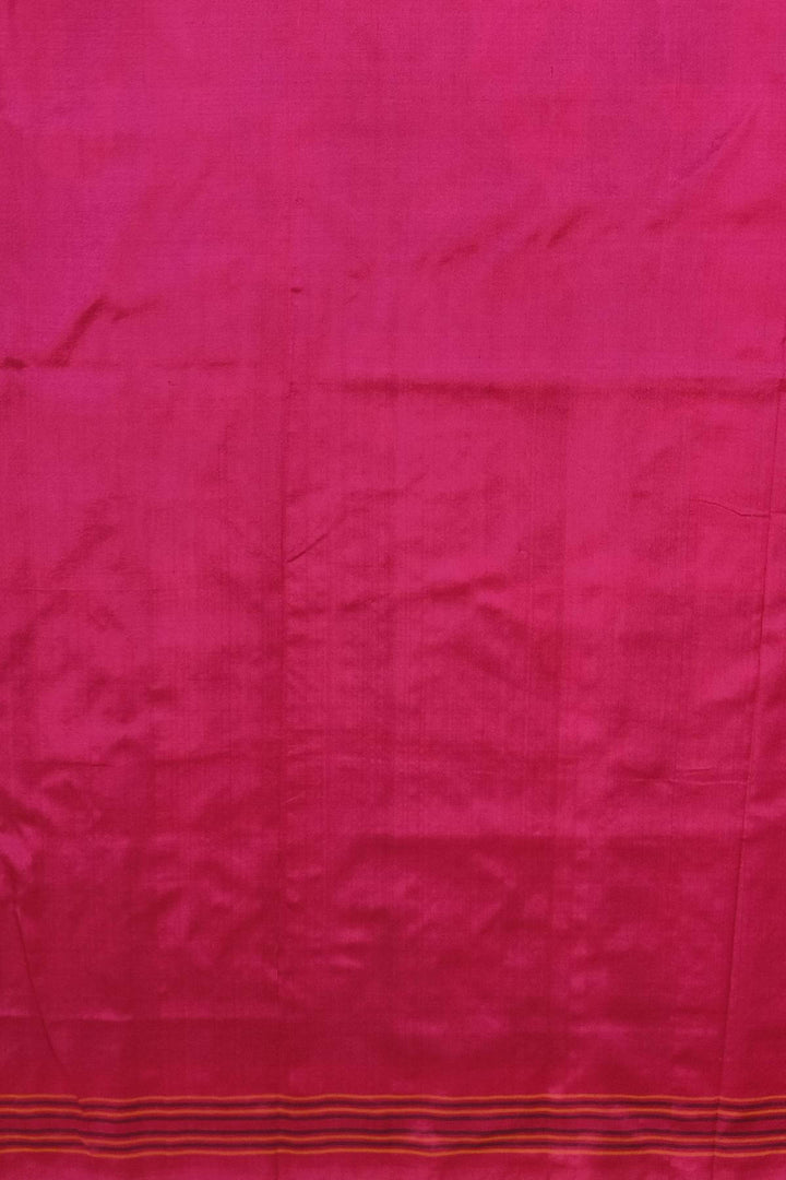 Ikkat pure silk saree in blue with forest pattern