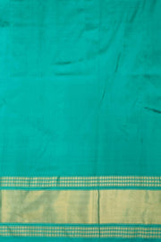 Ikat pure silk saree in purple in narikunj design with a contrast pallu