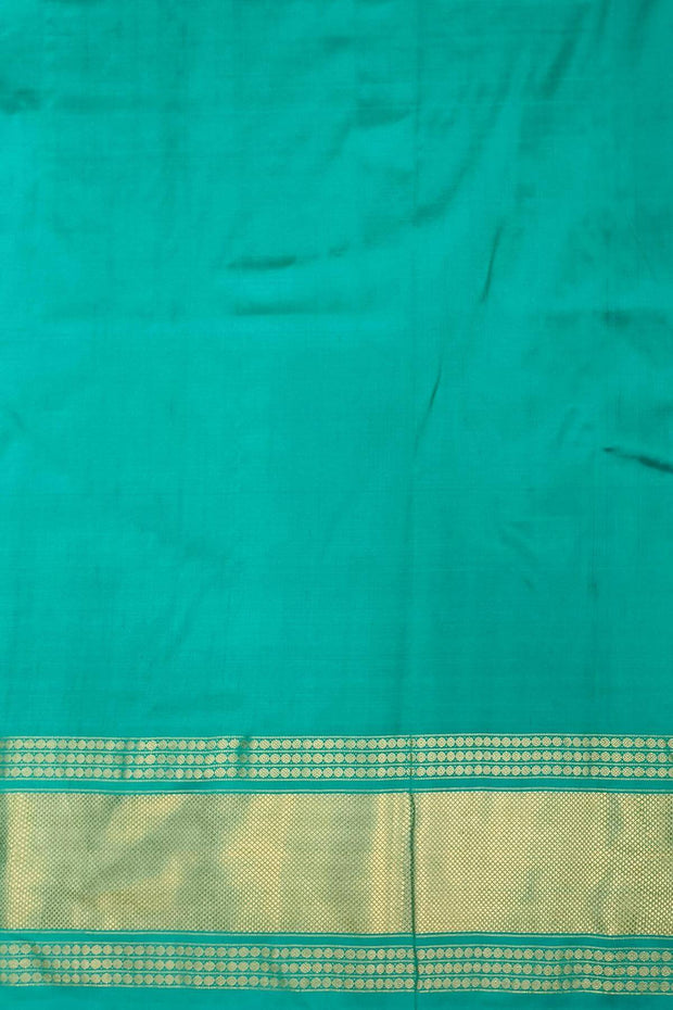 Ikat pure silk saree in purple in narikunj design with a contrast pallu