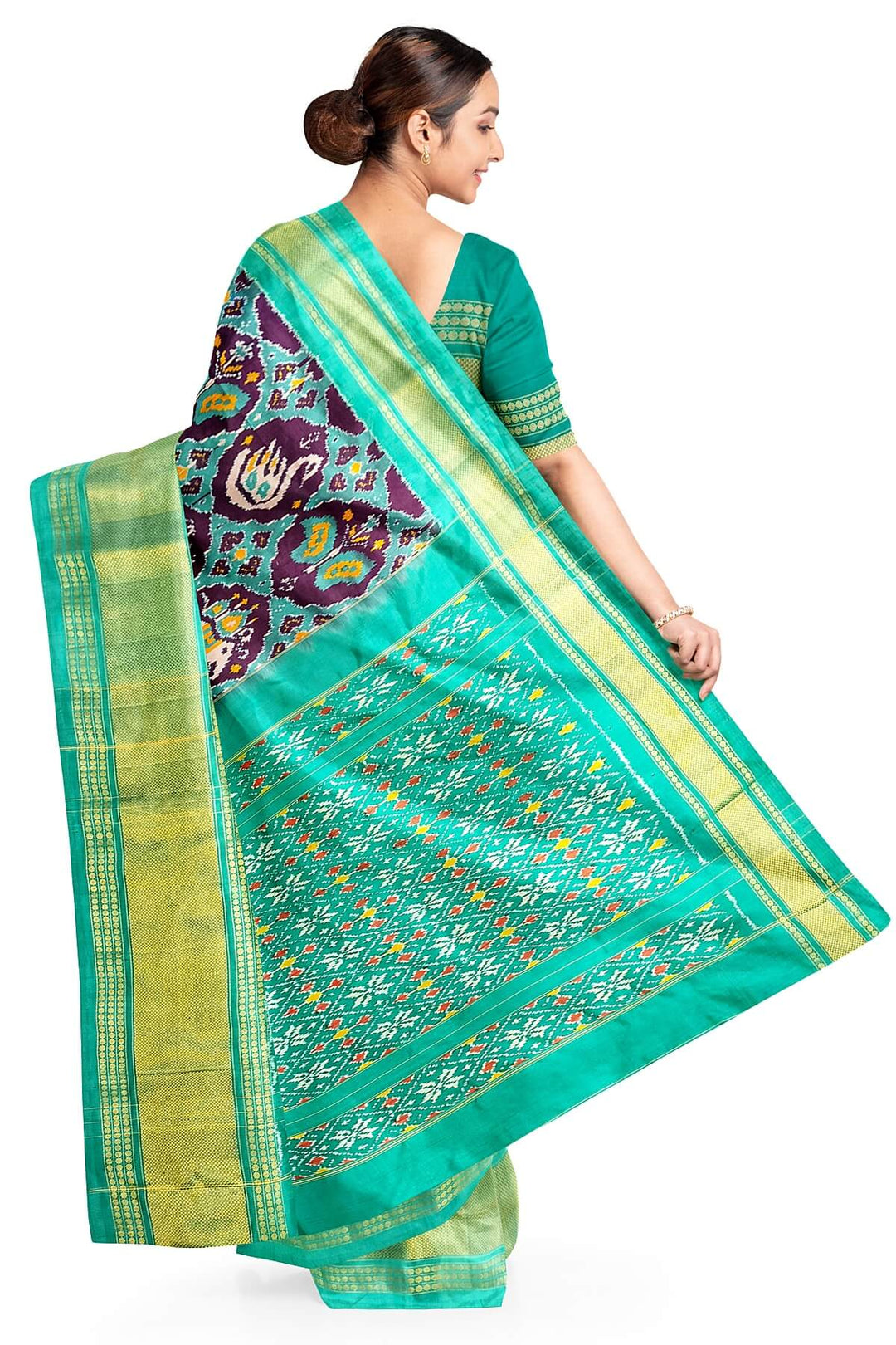Ikat pure silk saree in  in narikunj design