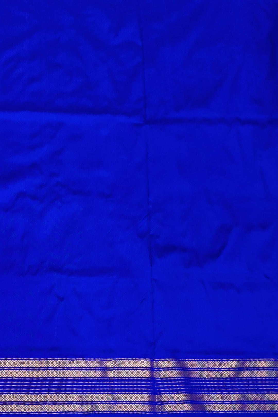 ikkat pure silk saree in copper sulphate blue