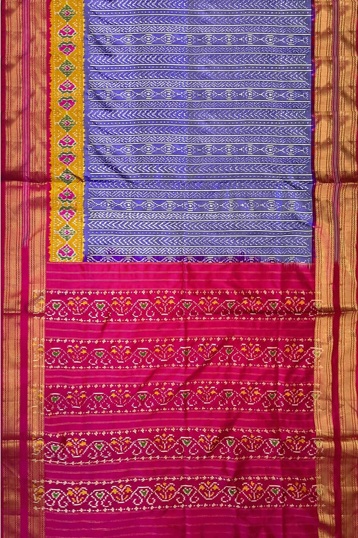 Ikkat pure silk saree in lavender