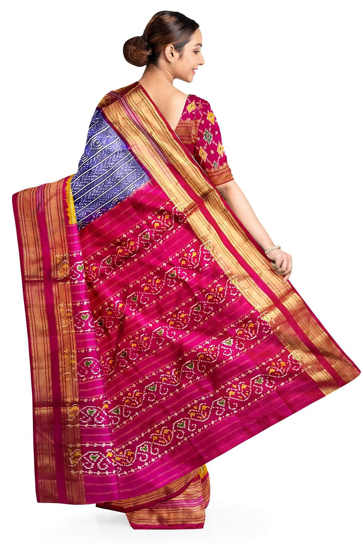 Ikkat pure silk saree in lavender