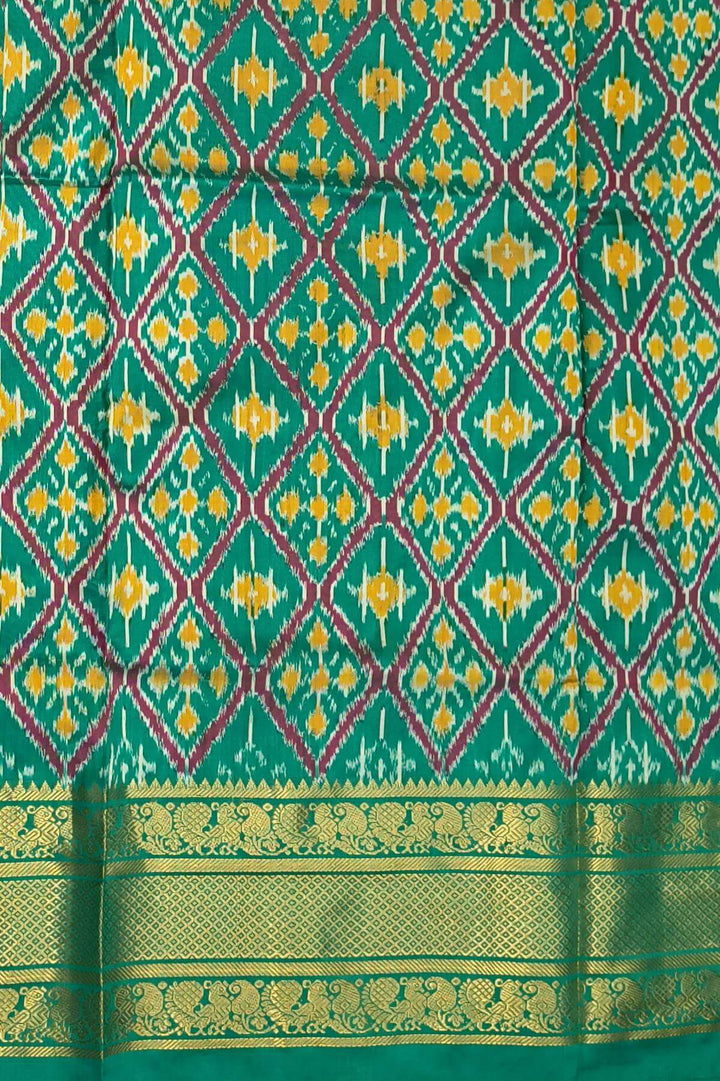 Ikkat pure silk saree in navy blue