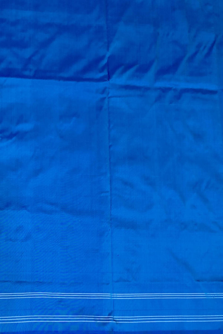 Ikkat pure silk saree in royal blue