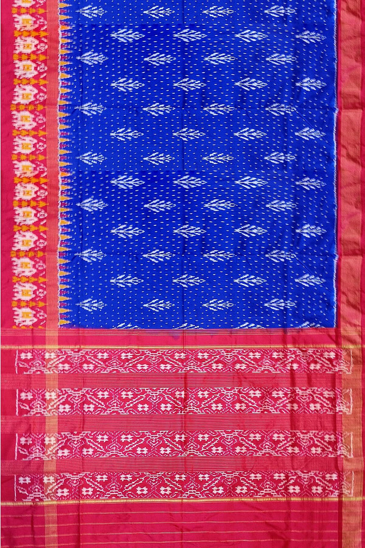 Ikkat pure silk saree  with floral  motifs