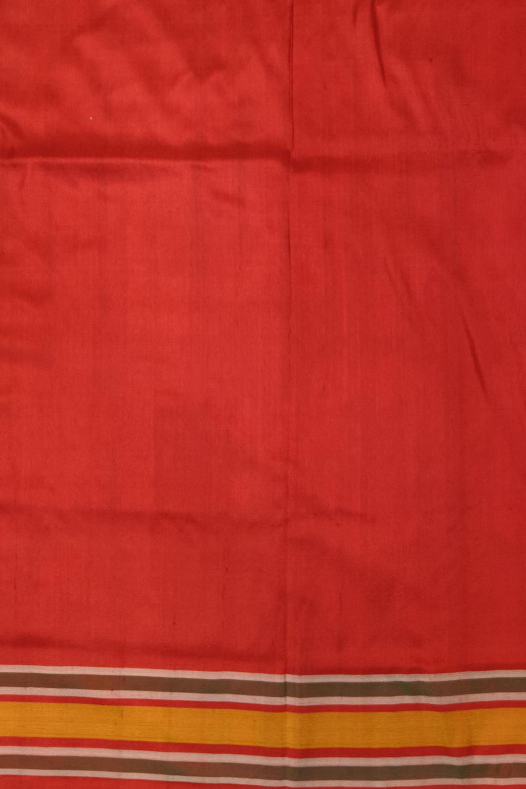 A twill weave ikkat pure silk saree in  off white