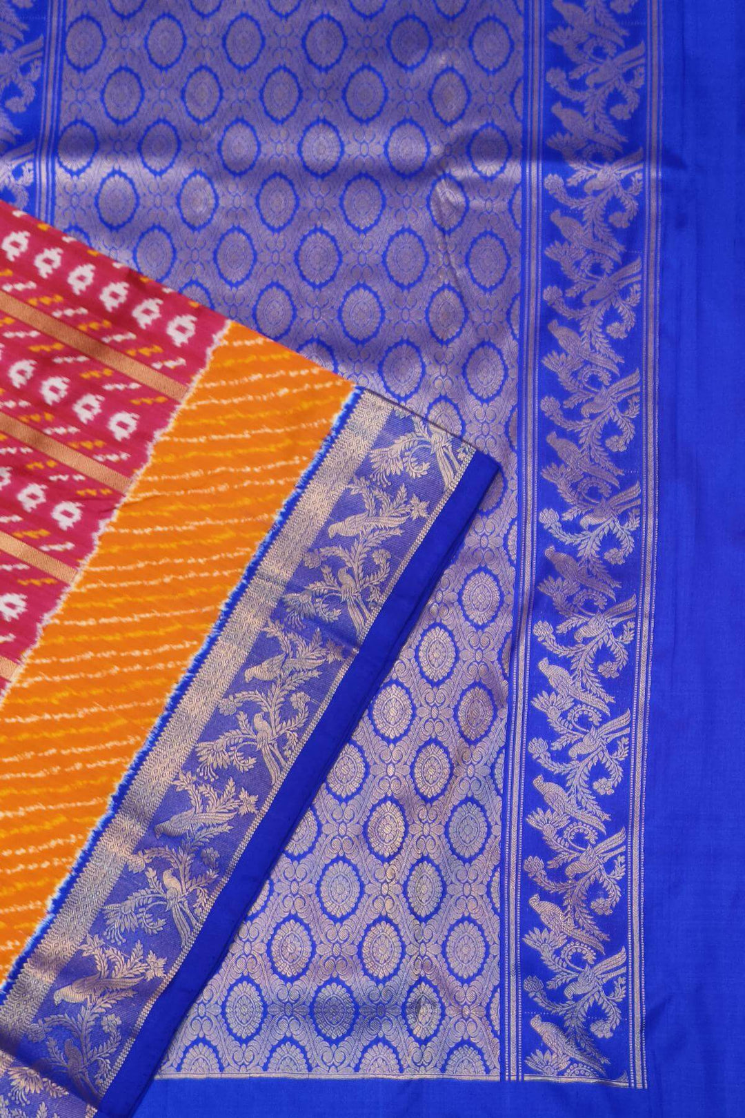 ikkat pure silk saree in magenta