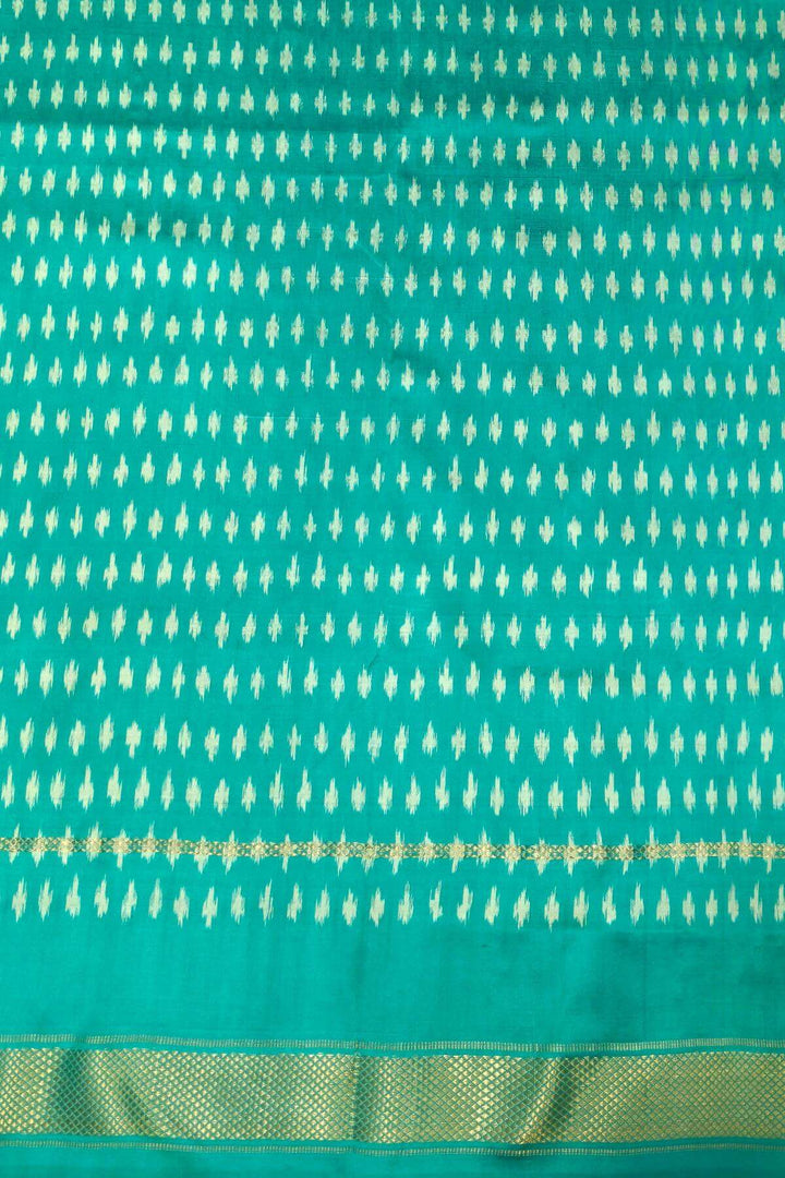 Handwoven ikat pure silk saree in grey in diagonal lines