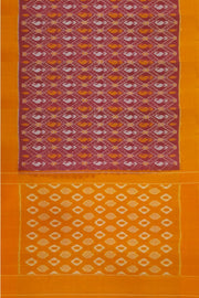 Handwoven ikat pure cotton saree in maroon