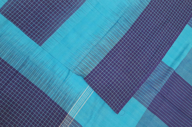 Handwoven ikat  cotton saree in blue