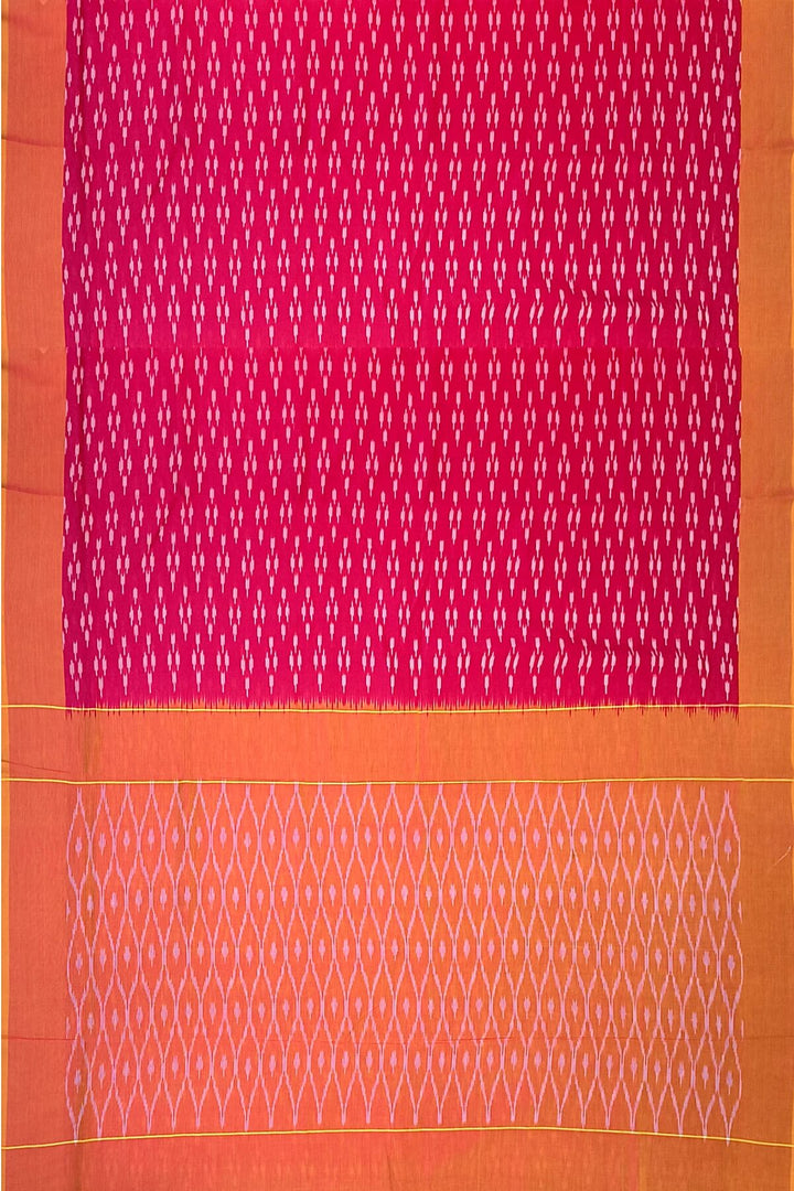 Ikkat pure cotton saree in pink