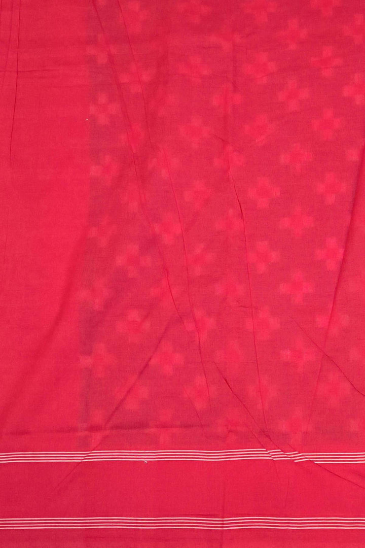 Handwoven double ikkat pure cotton saree in blue