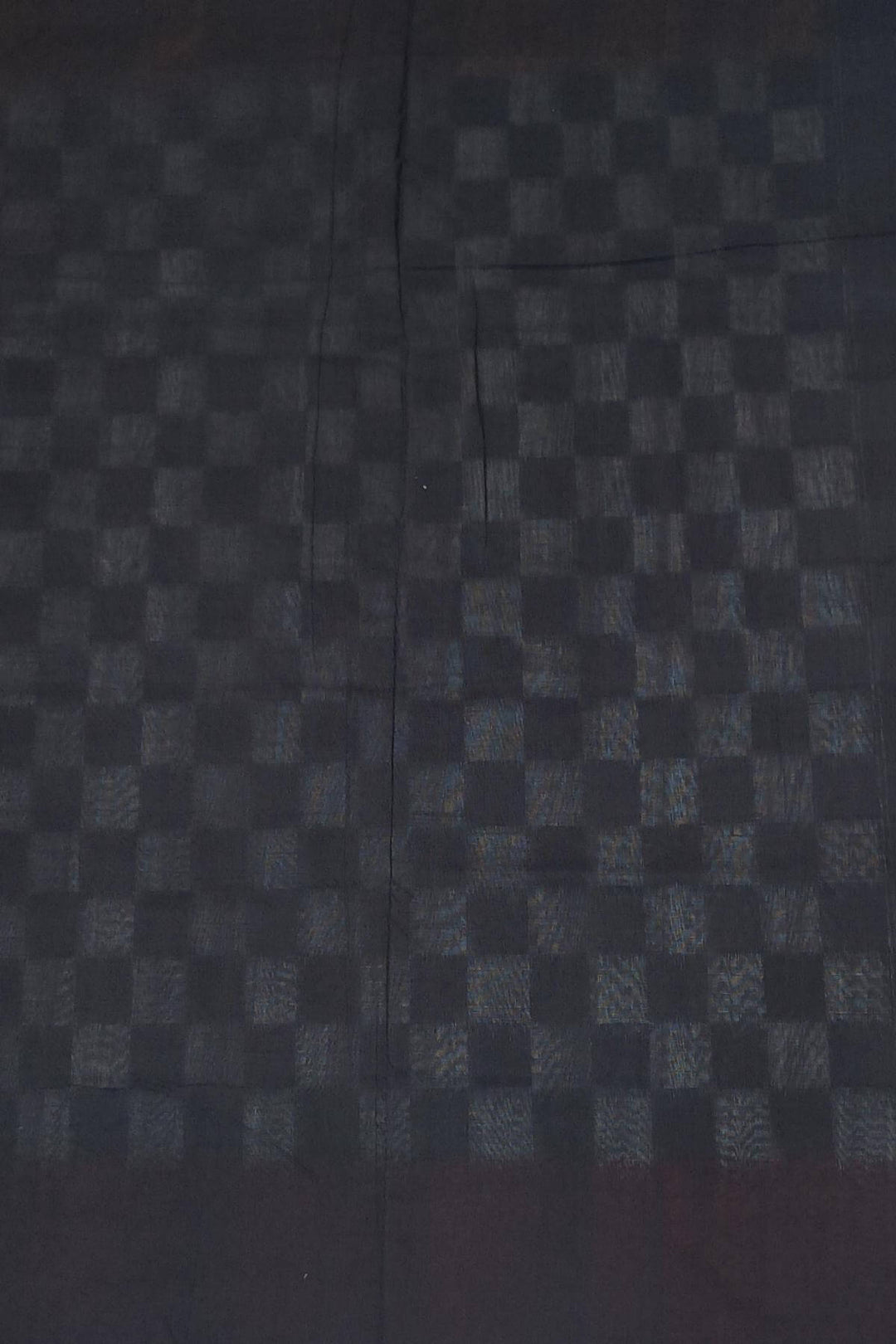 Handwoven double ikkat pure cotton saree in  mustard