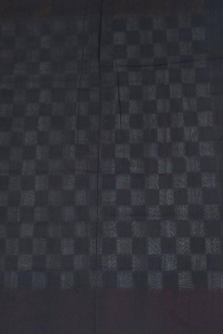 Handwoven double ikkat pure cotton saree in  mustard