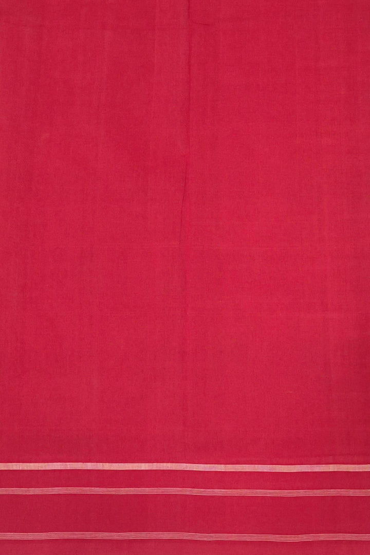 Handwoven double ikkat telia  pure cotton saree in  off white
