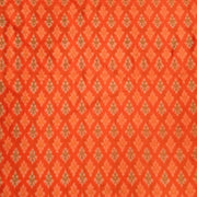 Handwoven Ikat pure silk fabric in orange