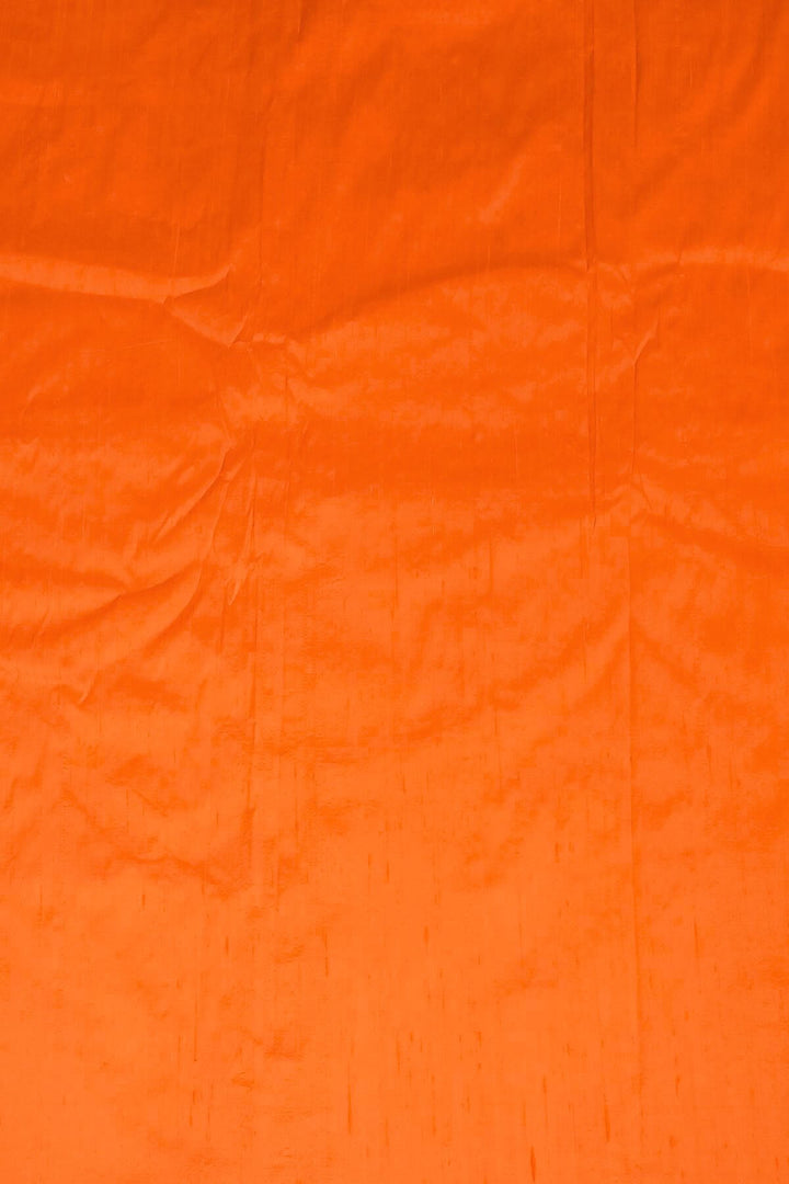 Pure silk fabric ( in dupion finish) in orange