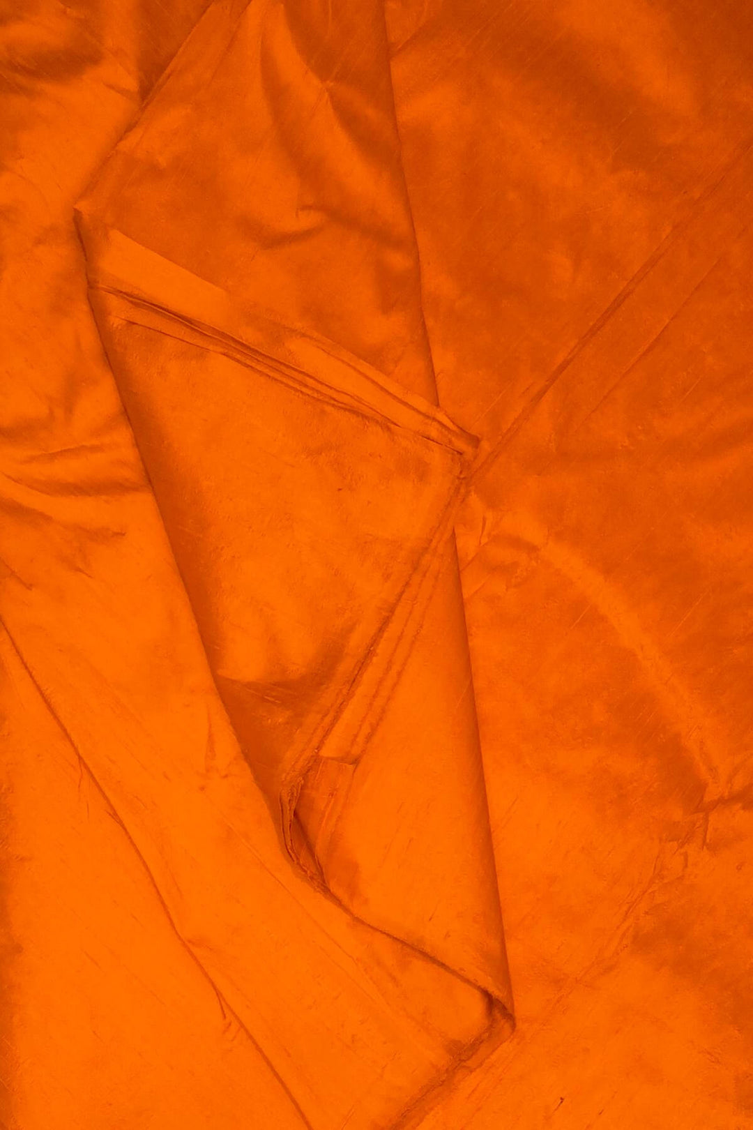 Pure silk fabric ( in dupion finish) in orange