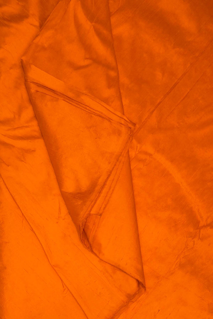 Pure silk fabric ( in dupion finish) in orange