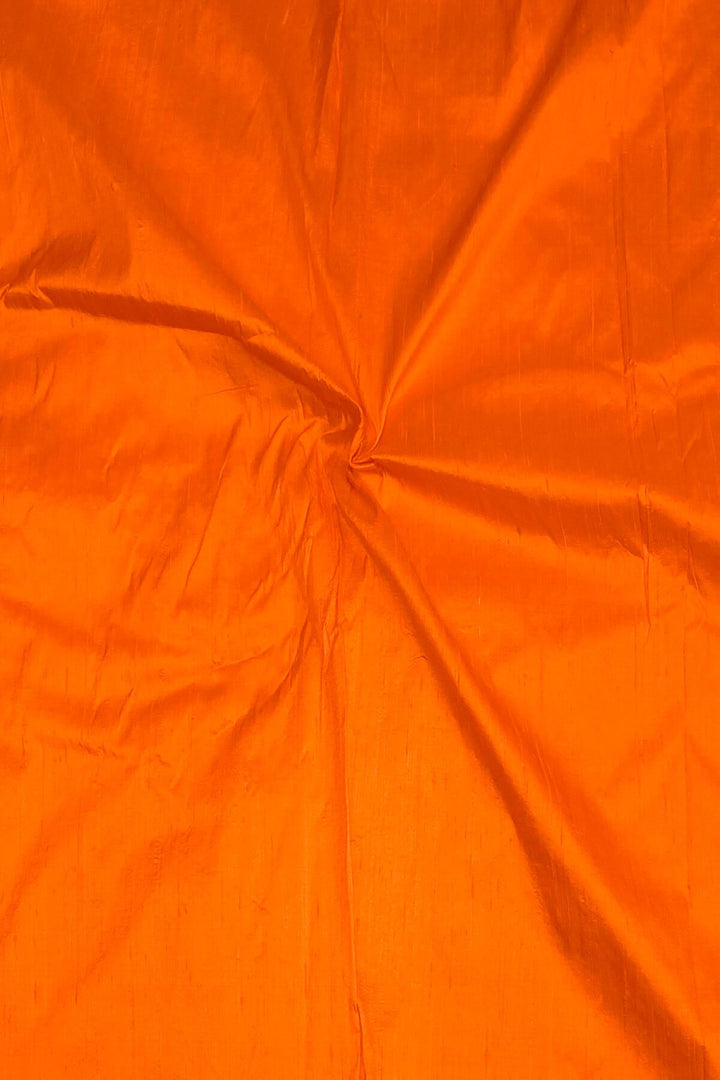 Pure silk fabric ( in dupion finish) in orange