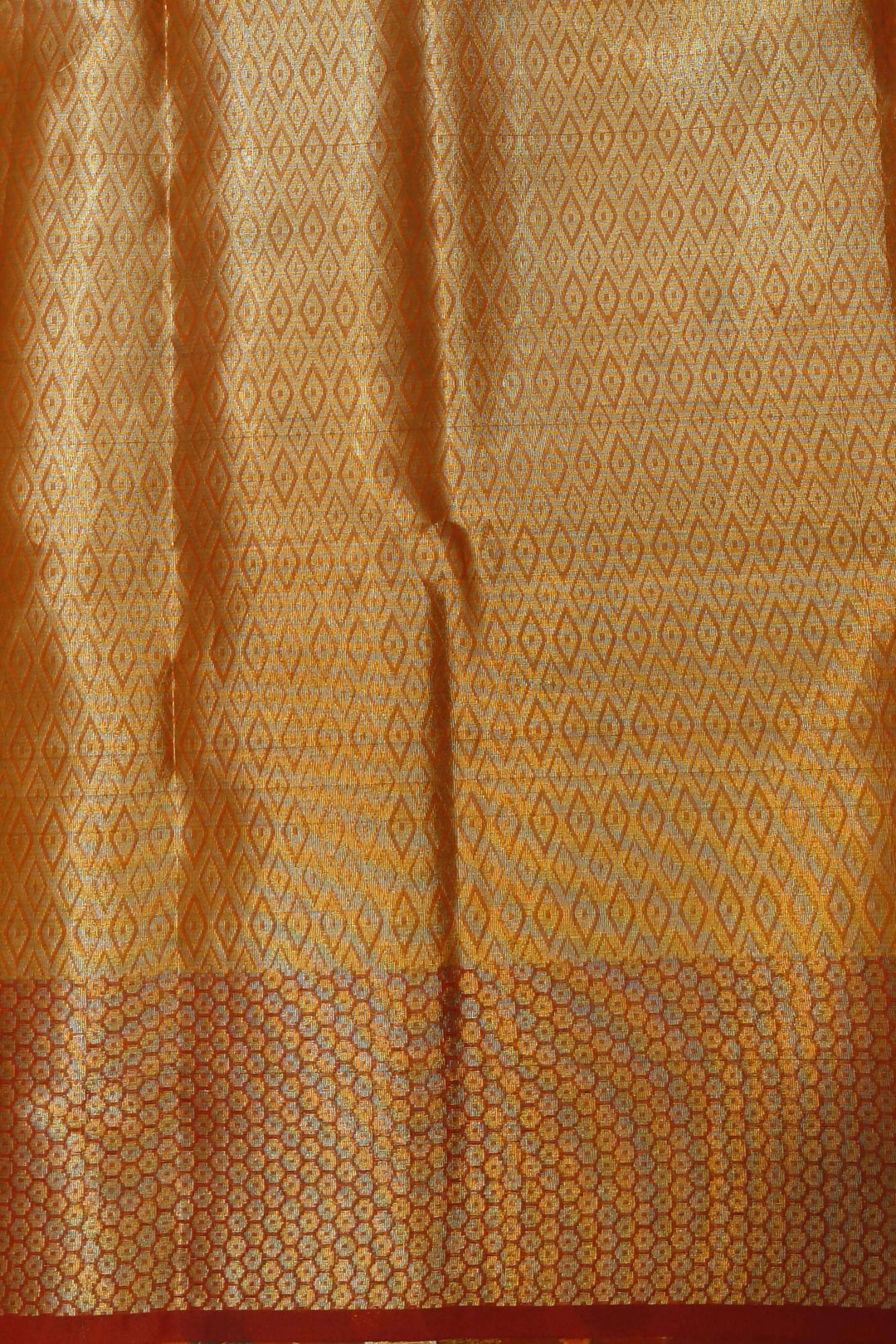 Muslin organza saree in yellow  & pink  in jamdani weave