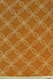 Jaipur mul cotton saree in mustard  in ajrakh pattern.