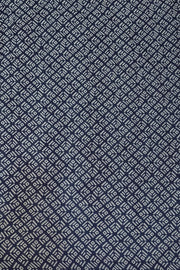 Jaipur mul cotton saree in blue  in striped zig zag  pattern.