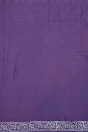 Jaipur mul cotton saree in purple in geometric pattern.