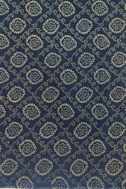 Jaipur mul cotton saree in blue  in Ajrakh  print