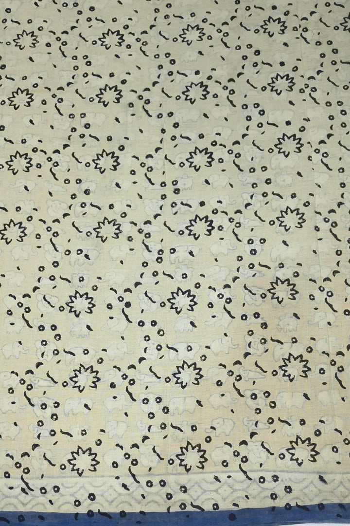 Jaipur mul cotton saree in yellow