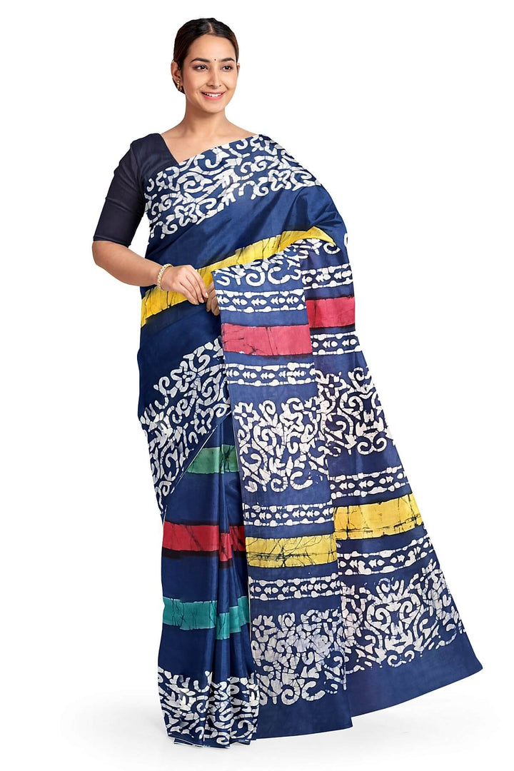 Jaipur mul cotton saree in multicolour