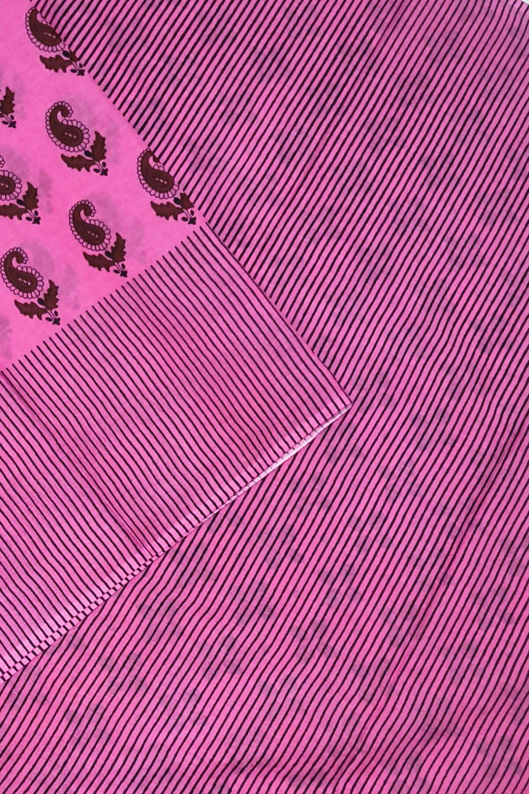 Jaipur mul cotton saree in pink