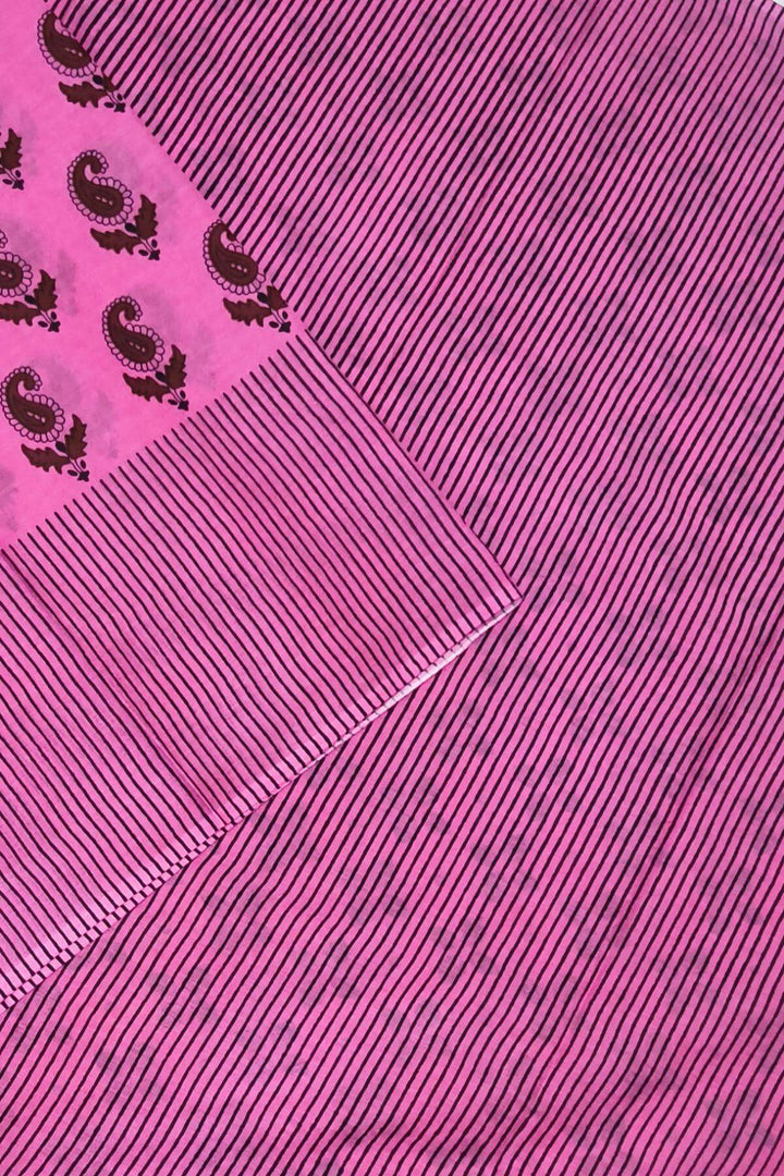 Jaipur mul cotton saree in pink