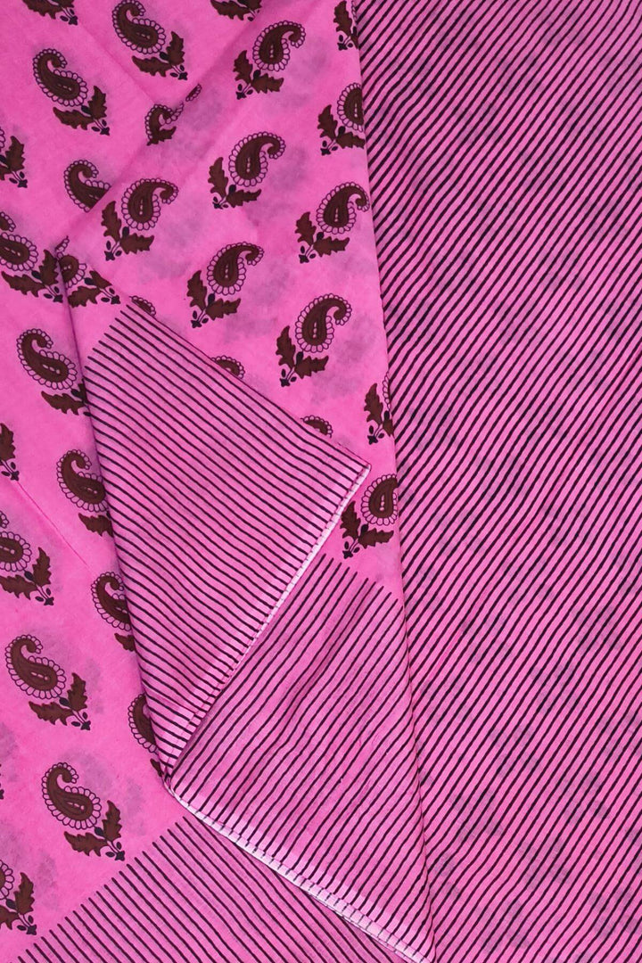 Jaipur mul cotton saree in pink