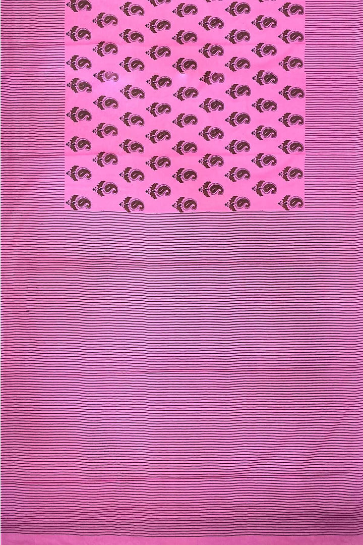 Jaipur mul cotton saree in pink