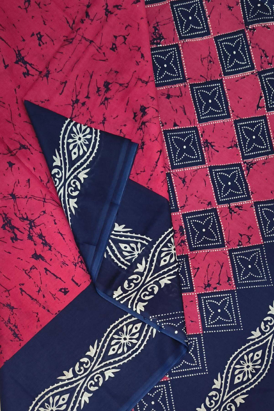 Jaipur mul cotton saree in pink