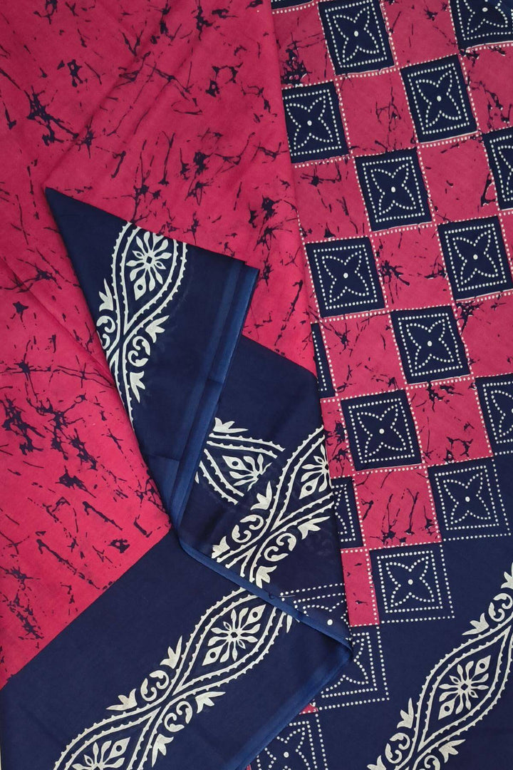 Jaipur mul cotton saree in pink